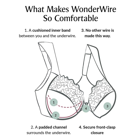 Glamorise WonderWire Front Closure T-back Bra - Sz 40F US / 40E UK - Picture 6 of 8